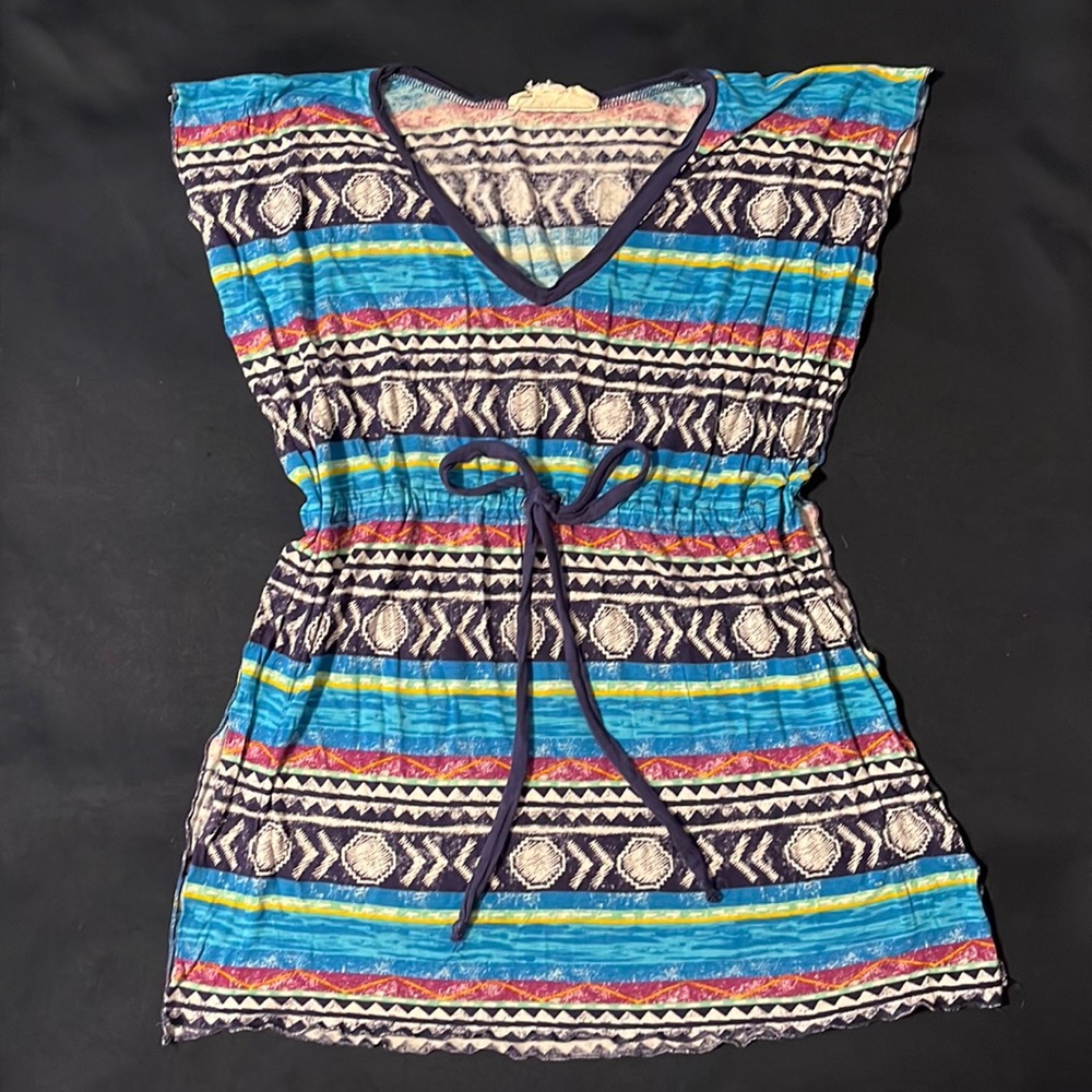 Derek Heart Colorful Top with Waist Tie